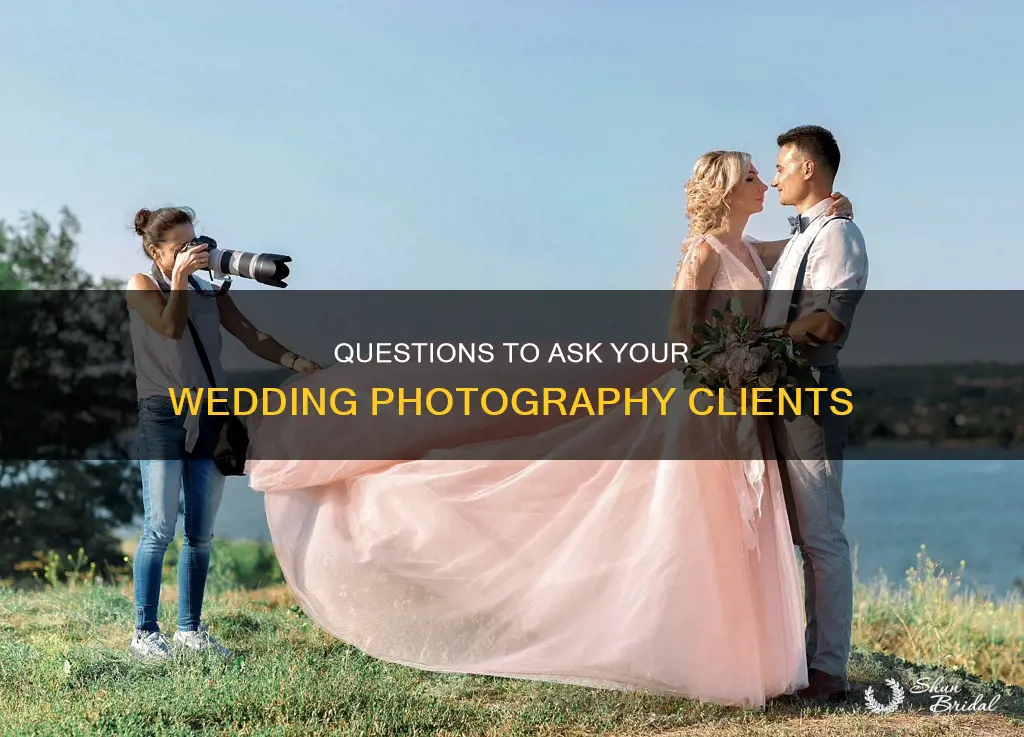 what to ask a wedding photography client