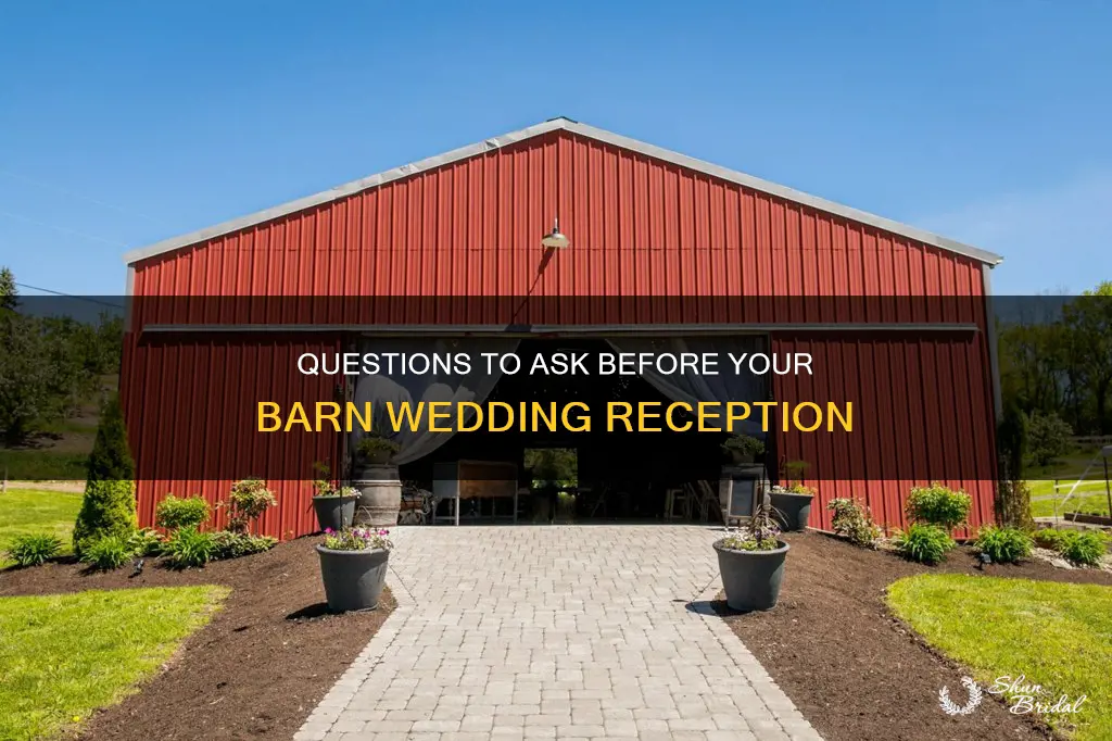 what to ask when barn wedding reception
