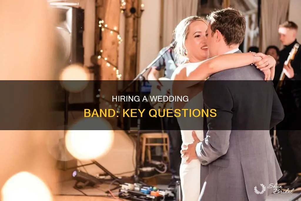 what to ask when hiring a wedding band