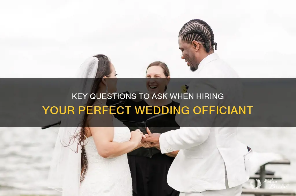 what to ask when hiring a wedding officiant