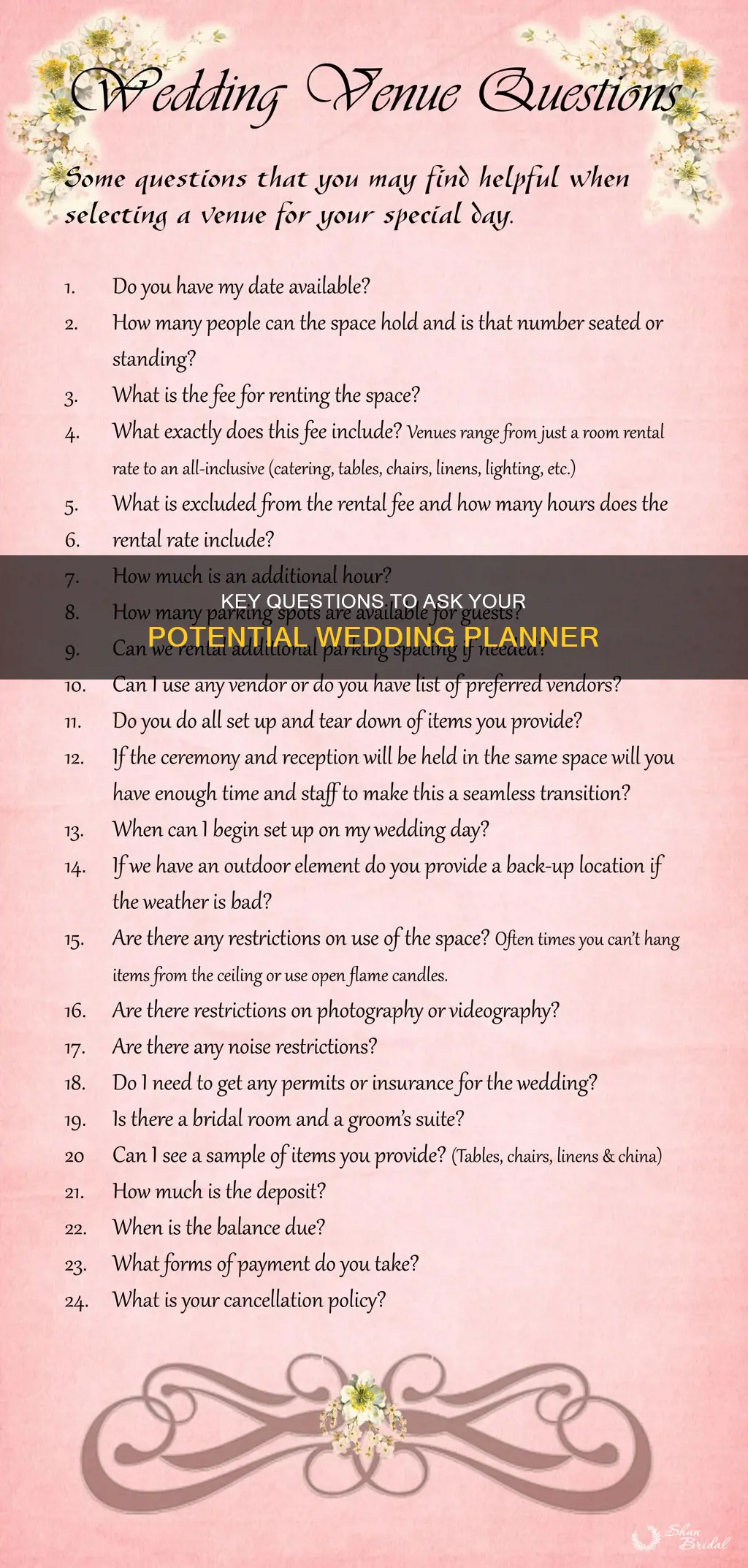 what to ask when looking for a wedding planner