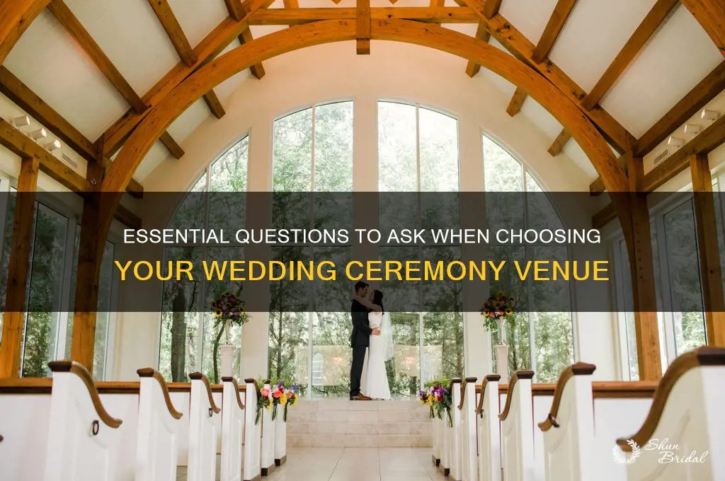 what to ask your wedding ceremony site