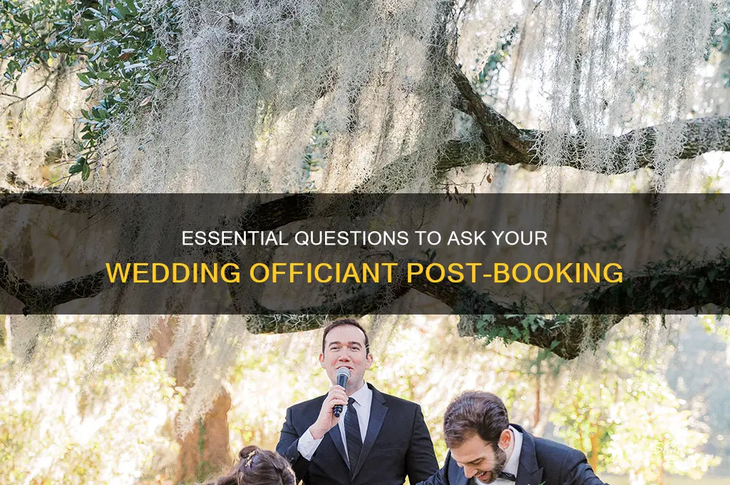 what to ask your wedding officiant after booking