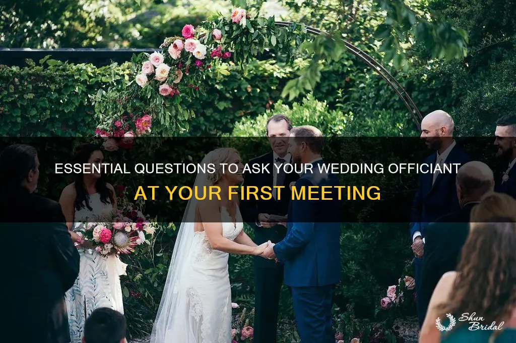 what to ask your wedding officiate first meeting