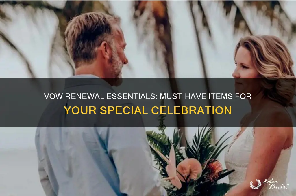 what to bring to a vow renewal
