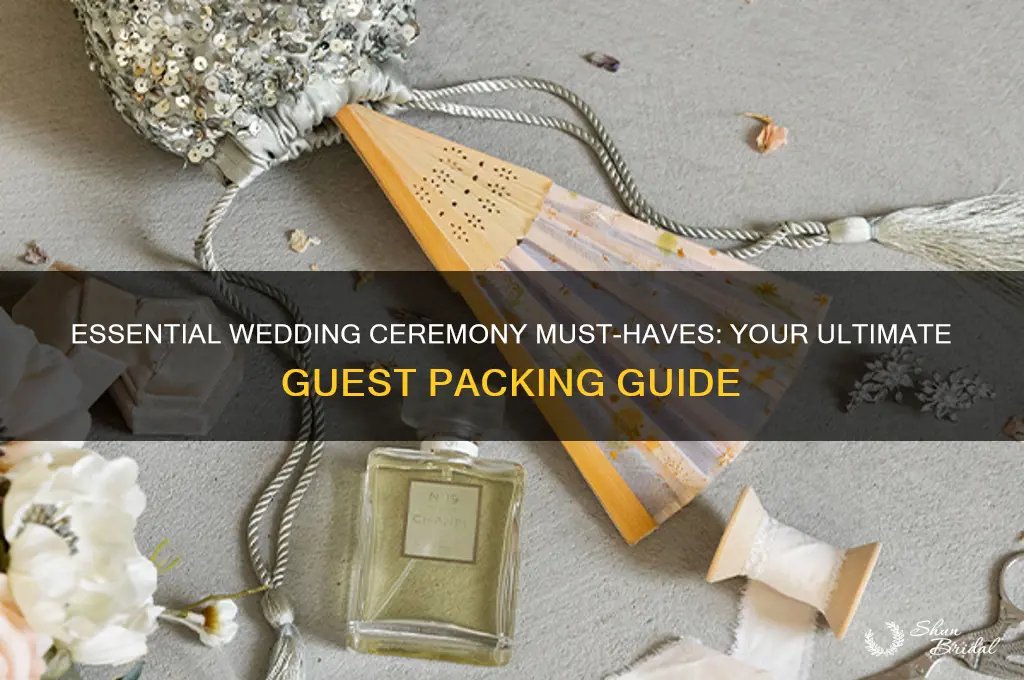 what to bring to a wedding ceremony