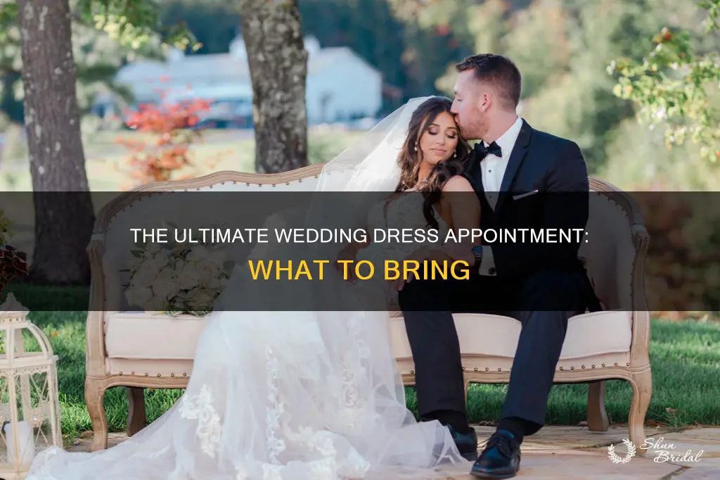 what to bring to a wedding dress appointment