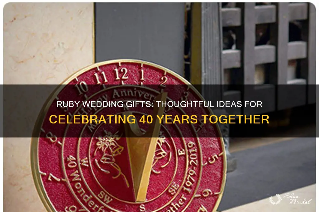 what to buy a man for ruby wedding anniversary