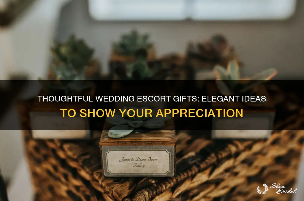 what to buy a wedding escort