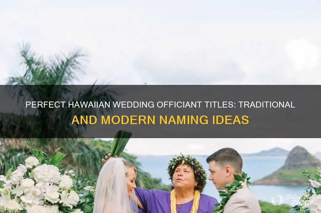 what to call hawaiian officiating wedding