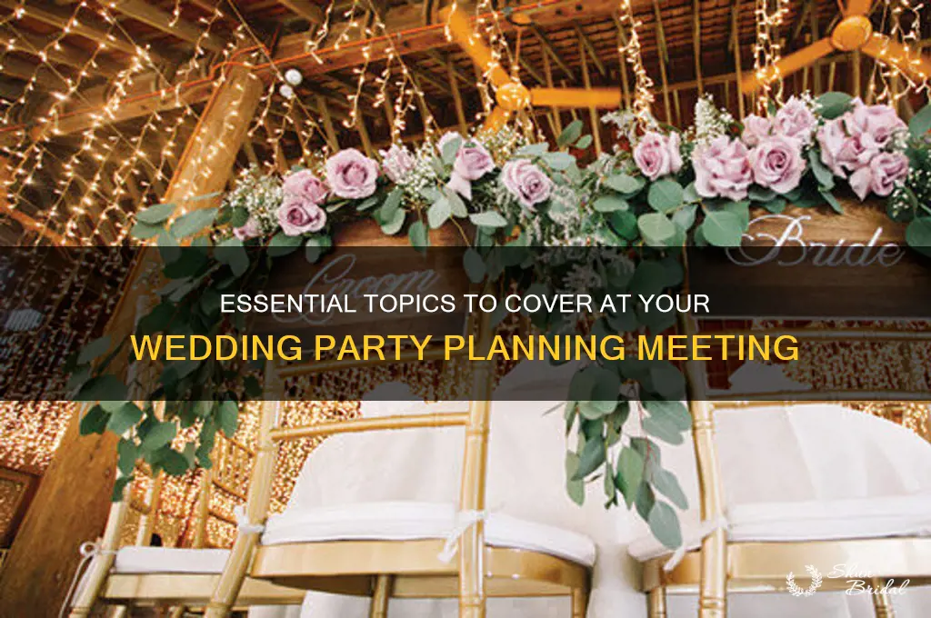what to discuss at wedding party meeting