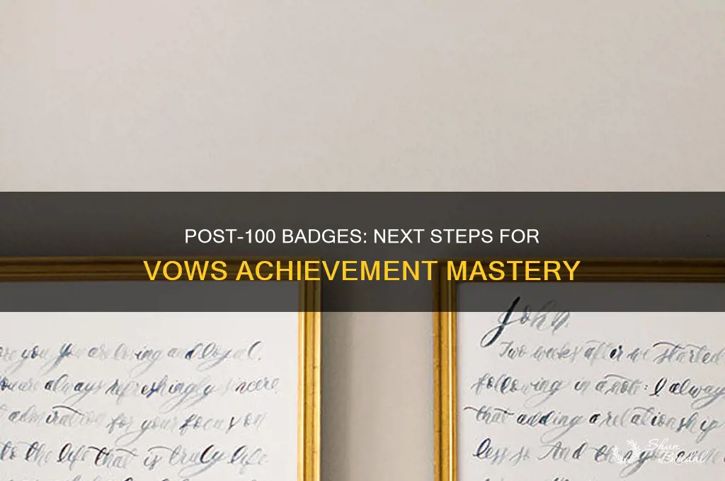 what to do after getting all 100 badge of vows
