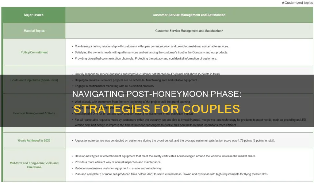 what to do after honeymoon phase is over