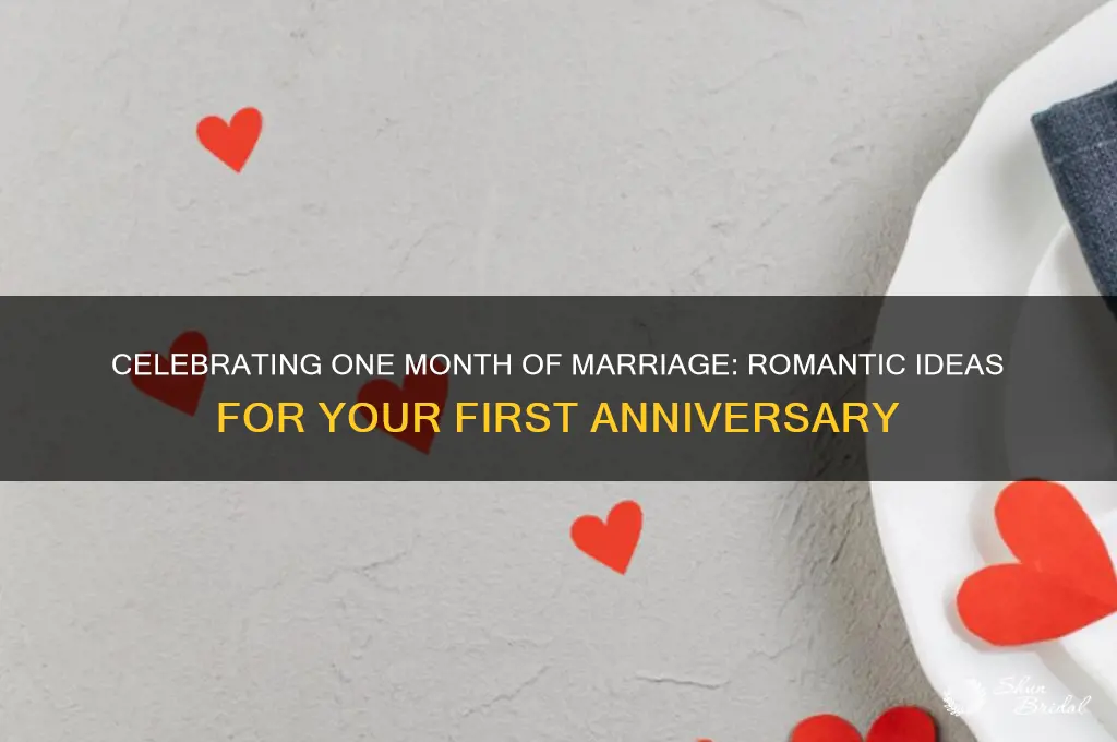 what to do for your one month wedding anniversary