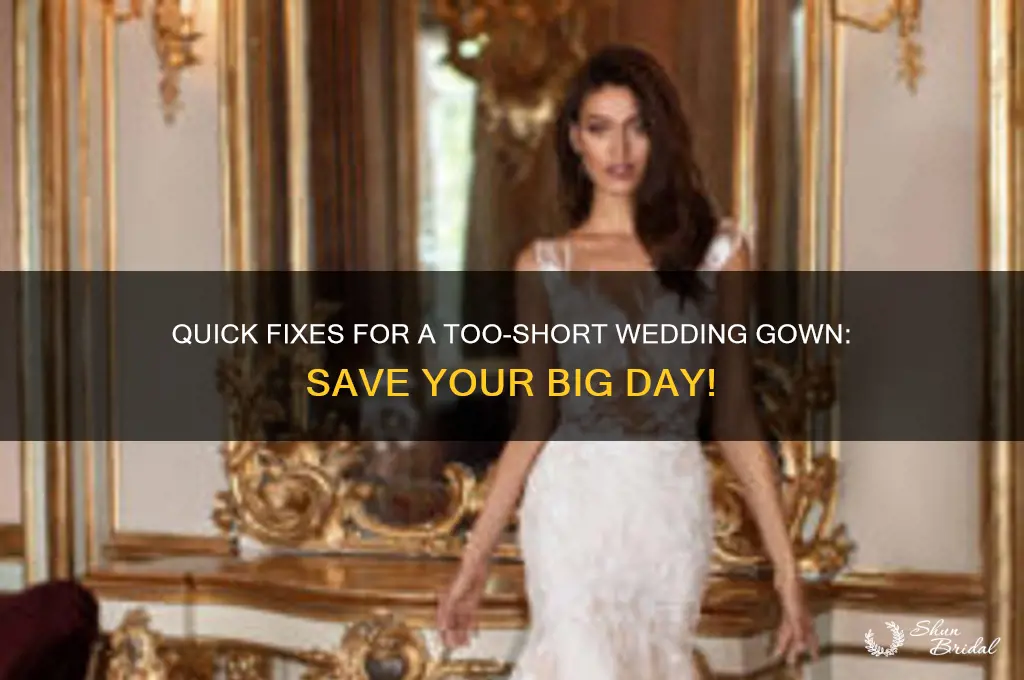 what to do if a wedding gown is too short
