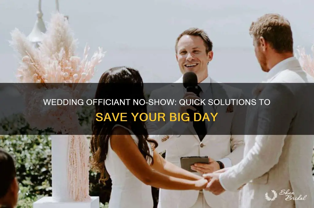 what to do if my wedding officiant does not show