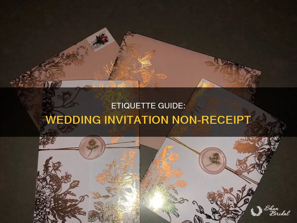 what to do if someone doesnt get wedding invitation