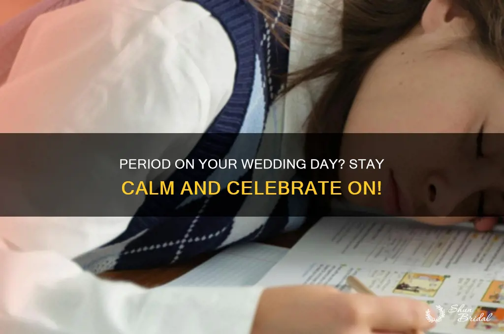 what to do if you have period on wedding day