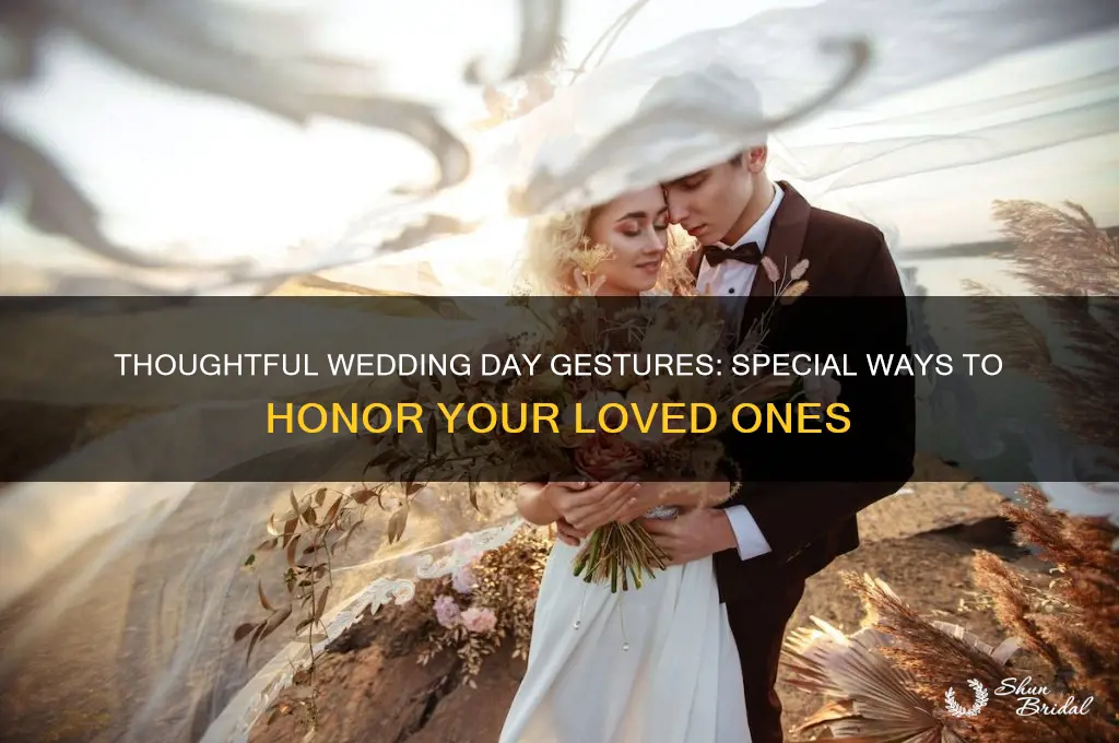 what to do specials for people on your wedding day