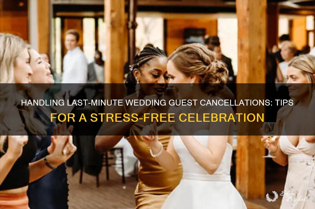 what to do wedding guests cancel last minute