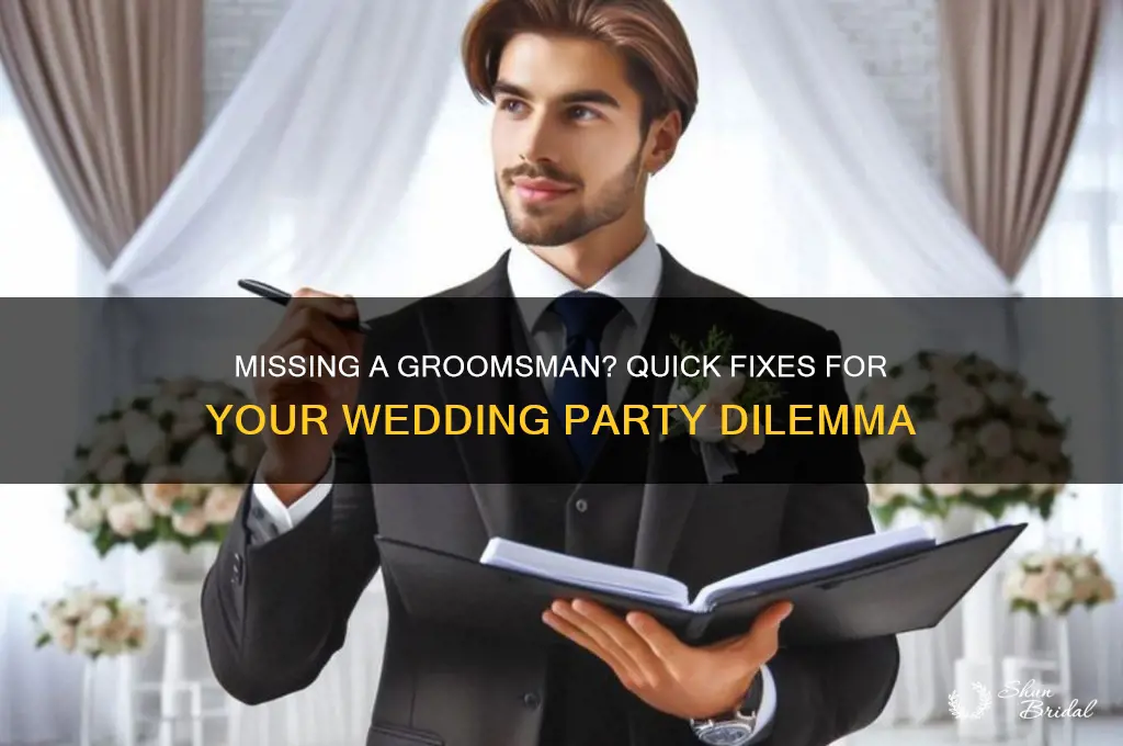 what to do when you are short a groomsman