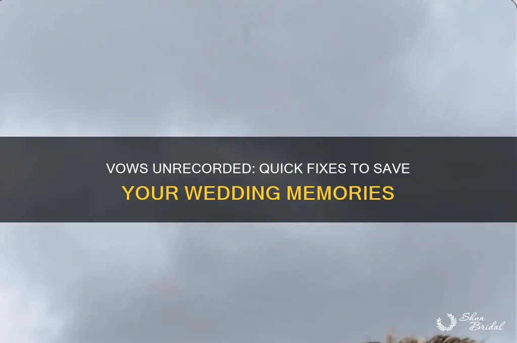 what to do when your vows didn