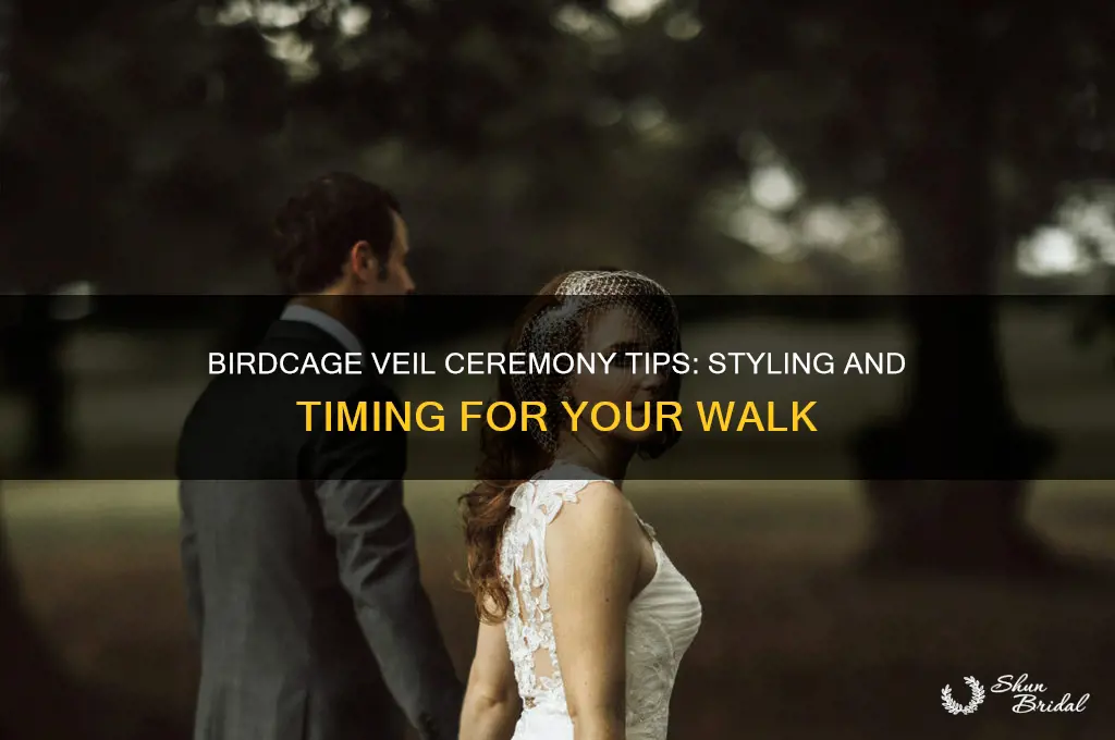 what to do with birdcage veil during ceremony