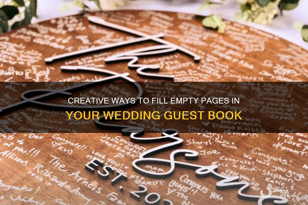 what to do with empty pages in wedding guest book