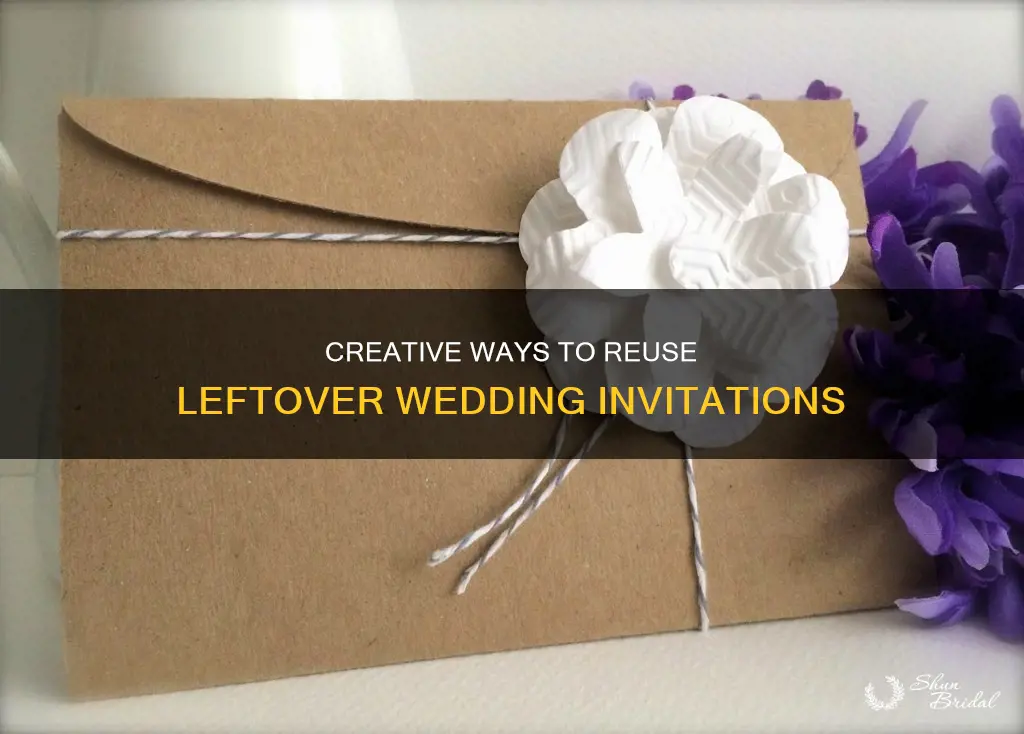 what to do with excess wedding invitations