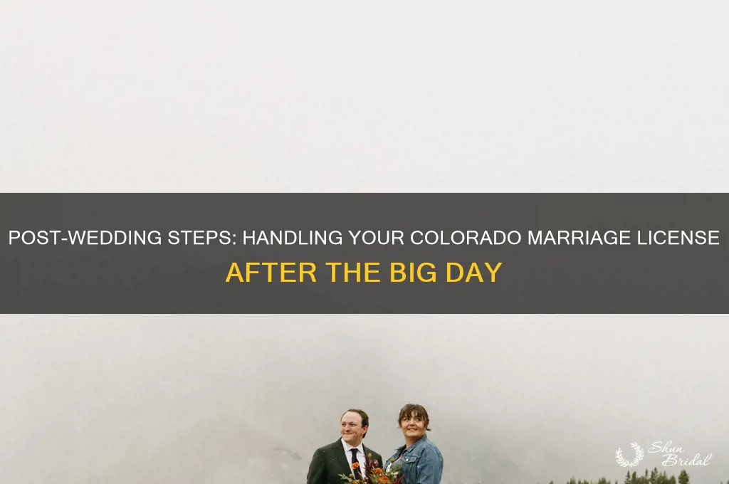 what to do with marriage license after wedding colorado