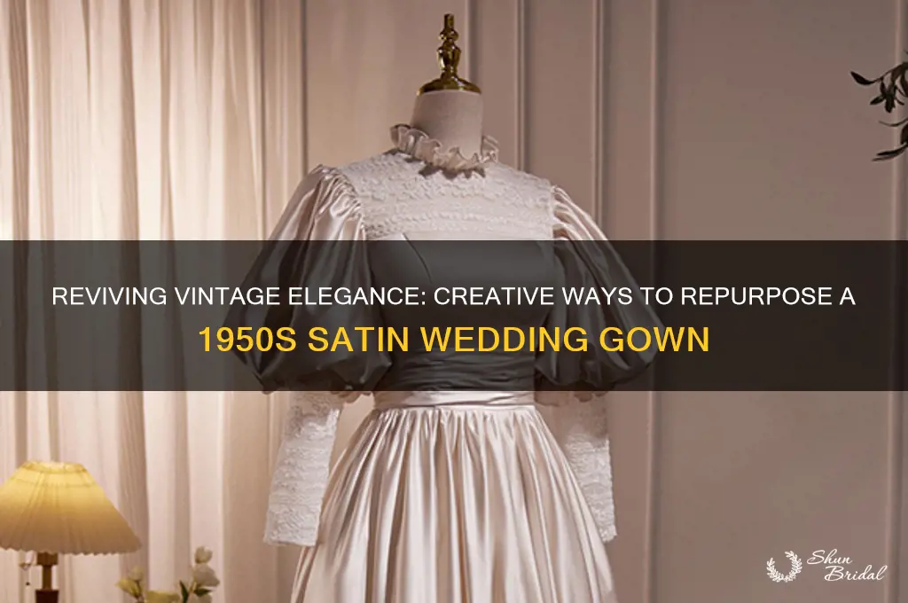 what to do with old satin wedding gown from 1950