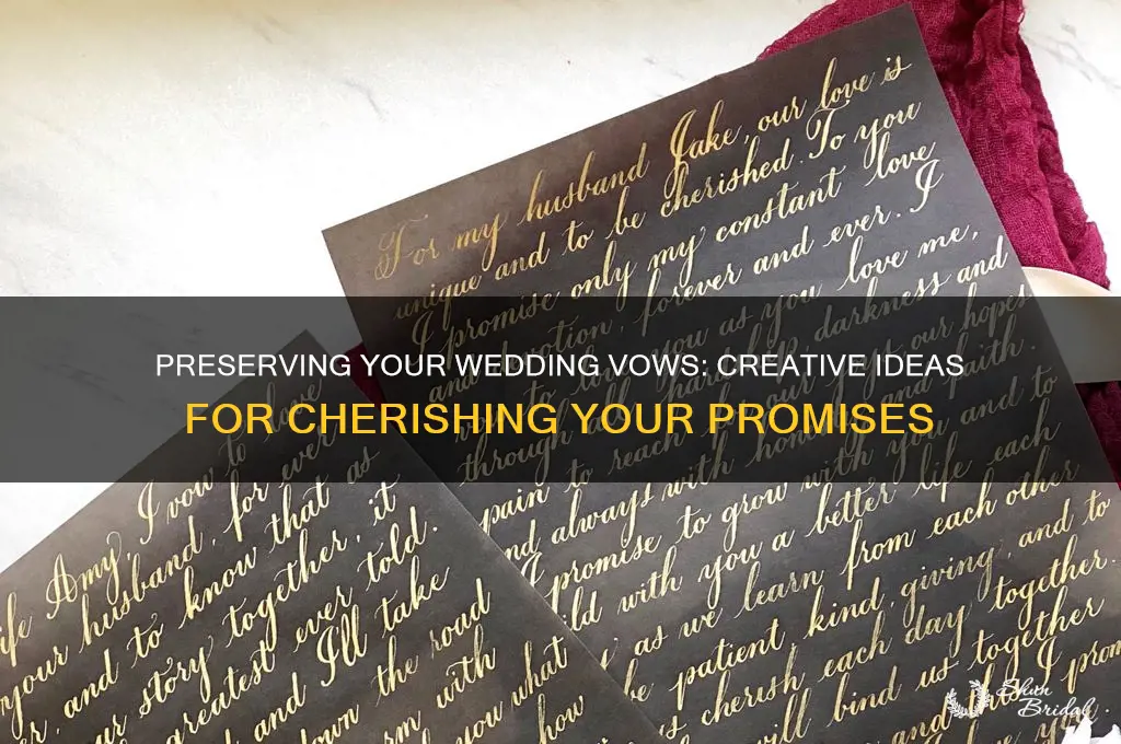 what to do with vows after wedding
