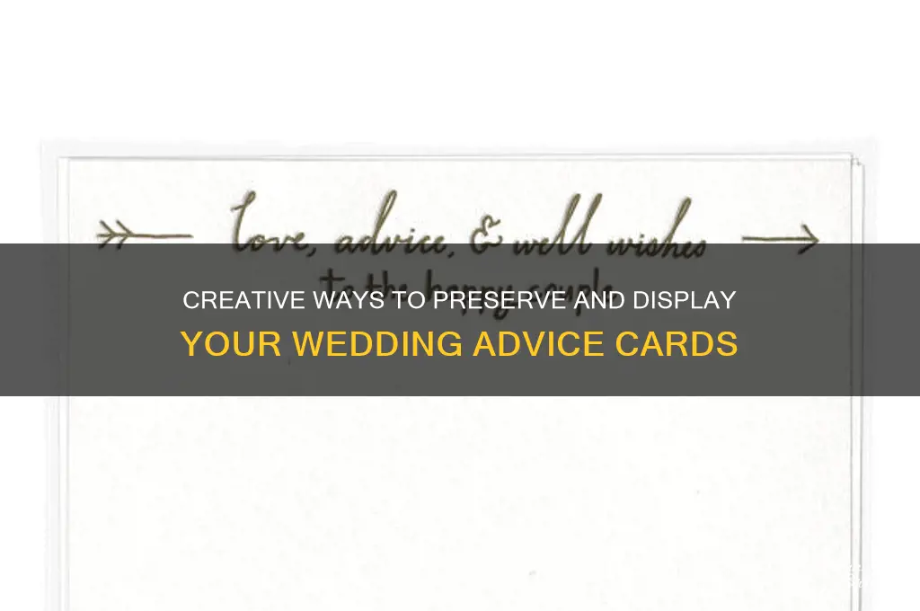 what to do with wedding advice cards