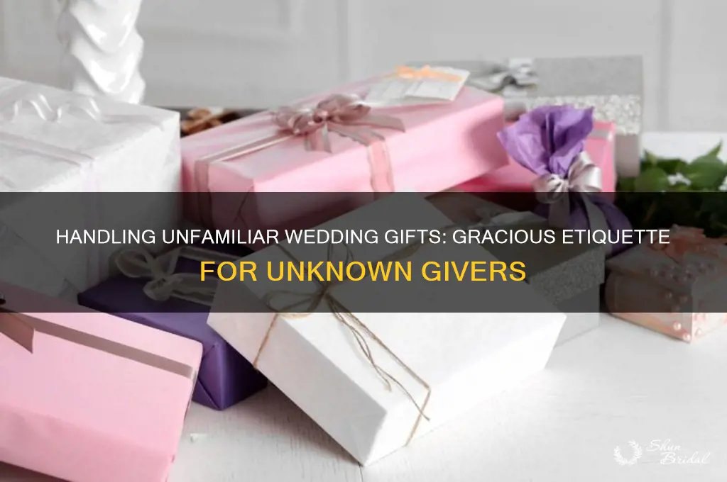 what to do with wedding presents from unknown people