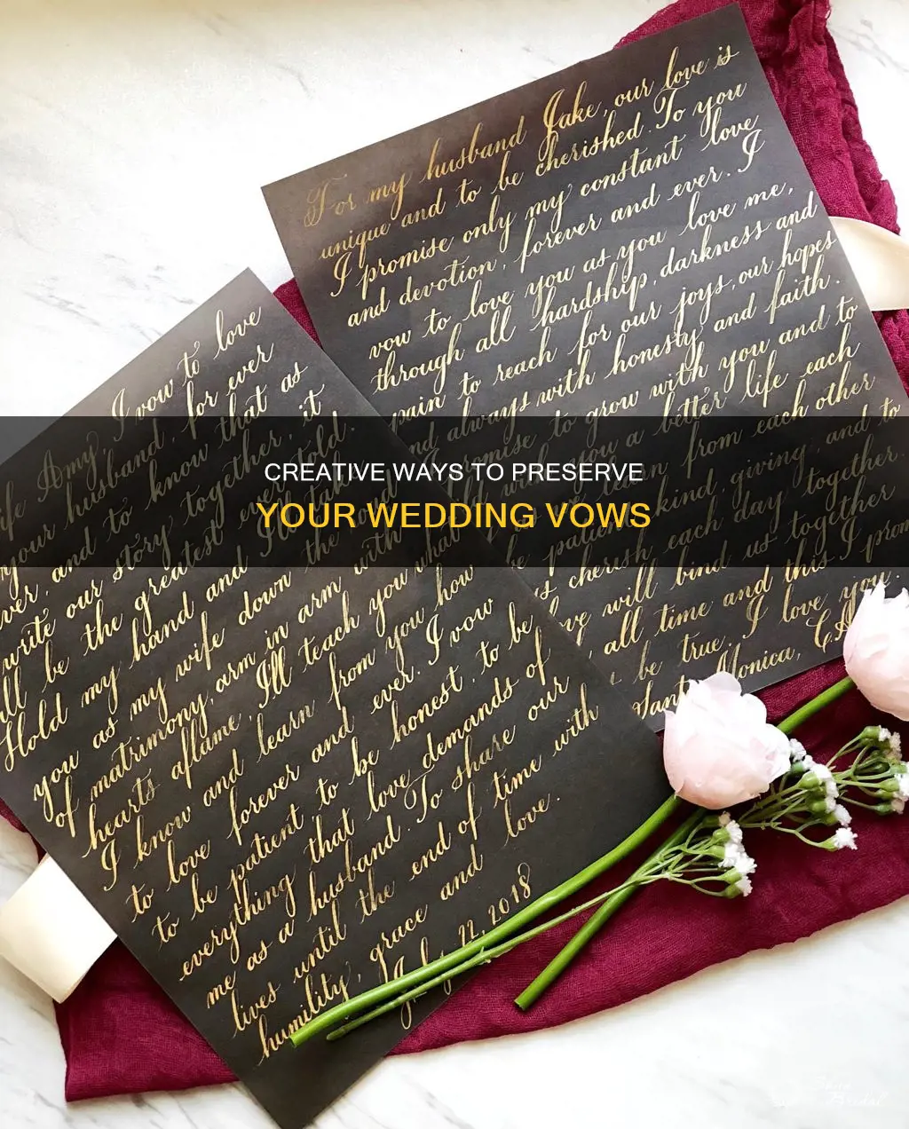what to do with written vows after wedding
