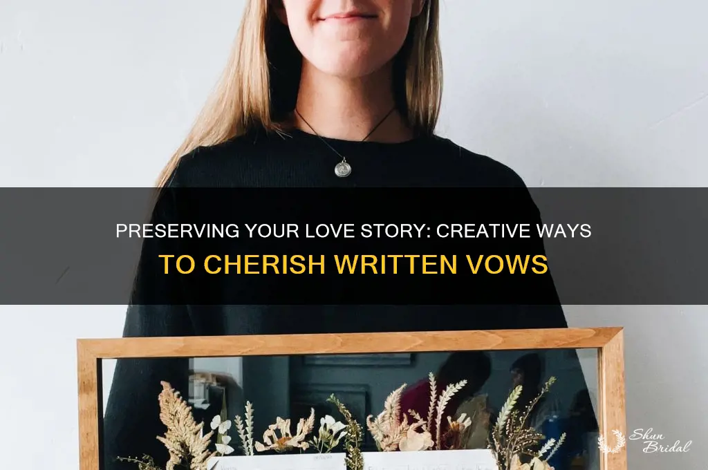 what to do with written vows