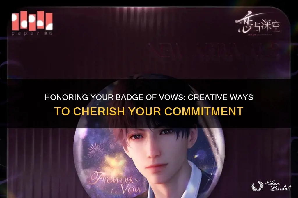 what to doo with a badge of vows
