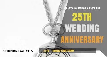 Timeless Love: Engraving Ideas for Your 25th Wedding Anniversary Watch