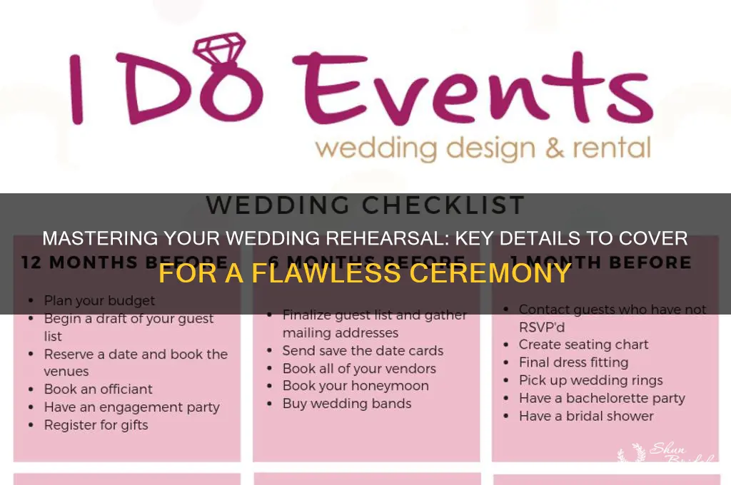 what to go over at wedding rehearsal