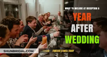 Post-Wedding Reception: What to Include After a Year