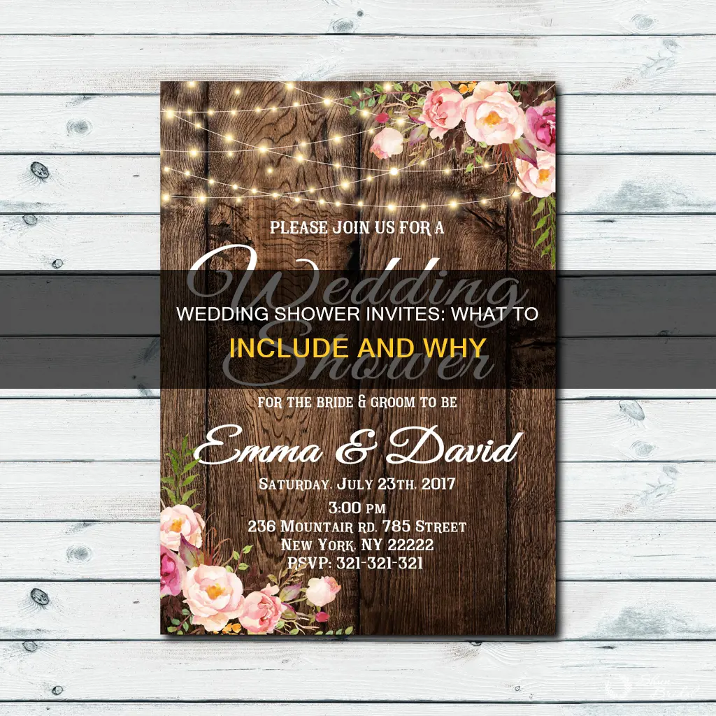 what to include in a wedding shower invitation