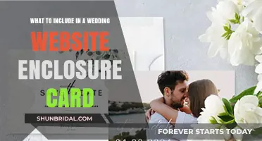 Essential Wedding Website Enclosure Card Details for Modern Couples