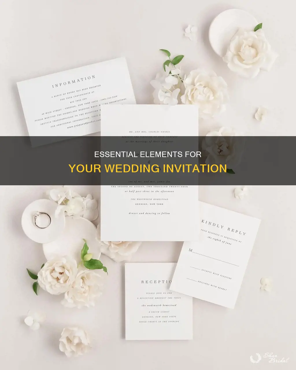 what to include in invitaton wedding time