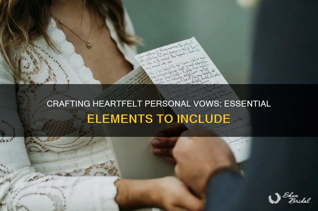 what to include in personal vows