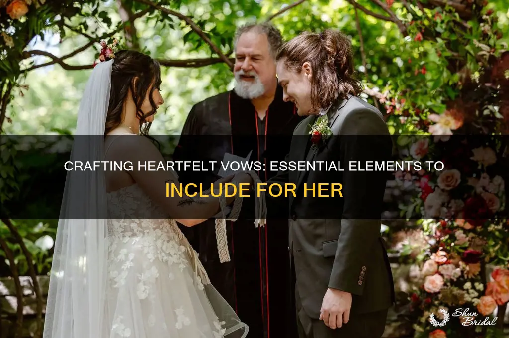 what to include in vows for her