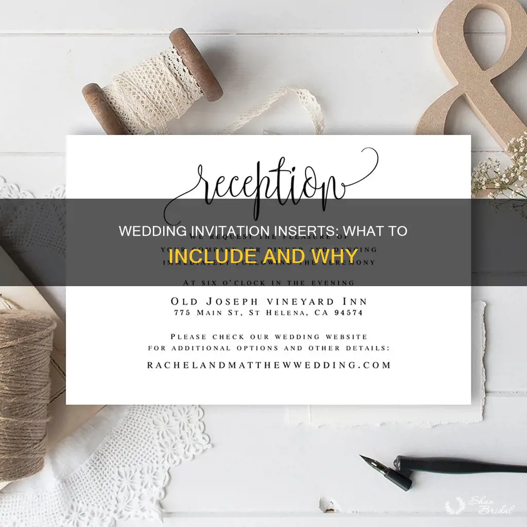 what to include in wedding invitation inserts