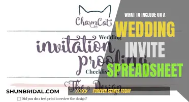 A Wedding Invite Spreadsheet: The Ultimate Guide to Inclusions