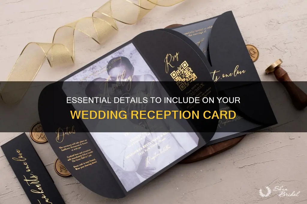 what to include on reception card for wedding