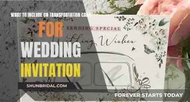 Transportation Cards: Wedding Invitation Details and Directions