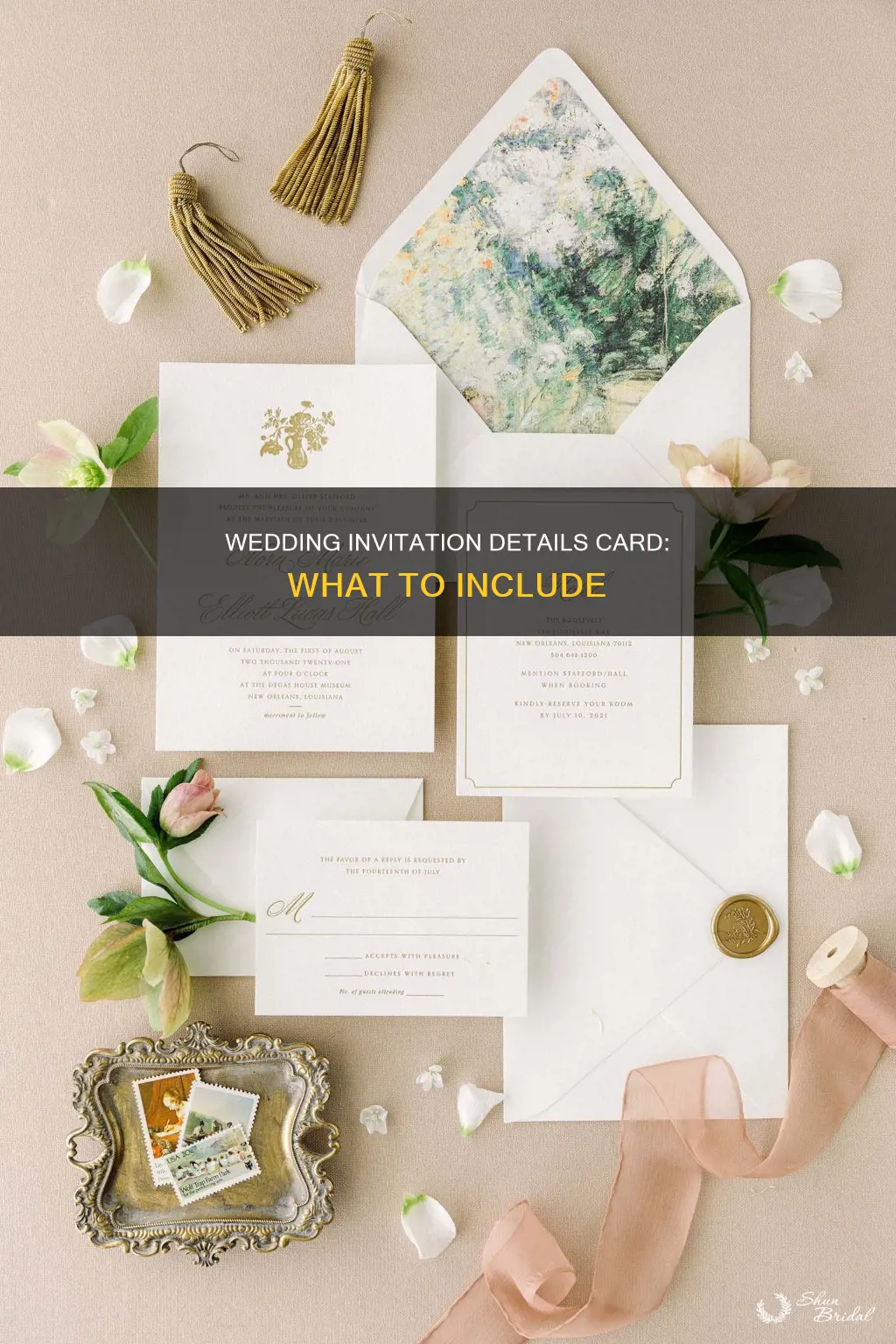 what to include on wedding invitation details card